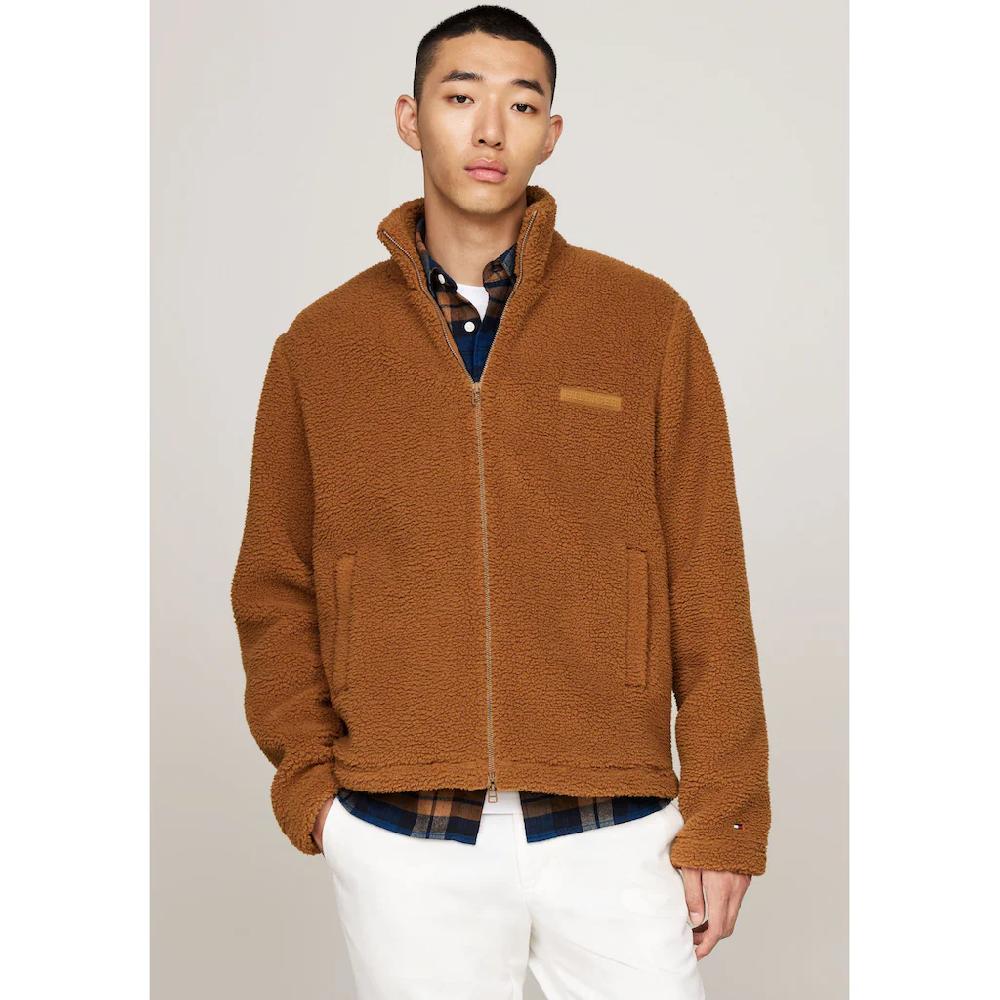 Tommy Hilfiger Sweatjacke »MONOTYPE TEXTURED FLEECE ZT« Aus Strukturiertem Teddy-Fleece ▷ Für