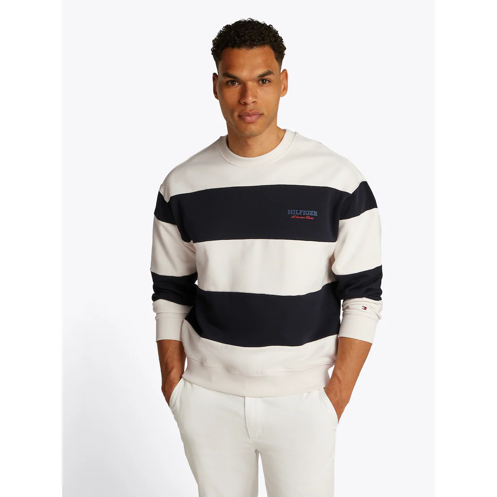 Tommy Hilfiger Sweatshirt »MONOTYPE STRIPE SWEATSHIRT« mit großen Blockstreifen ▷ bestellen
