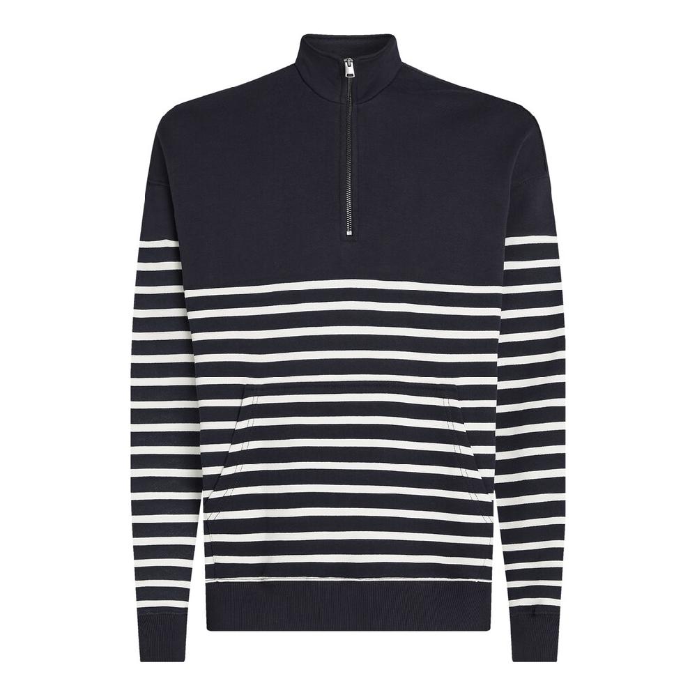 Tommy Hilfiger Sweatshirt »PLACED STRIPE 1/4 ZIP« Mit Rundhalsausschnitt ▷ Bestellen