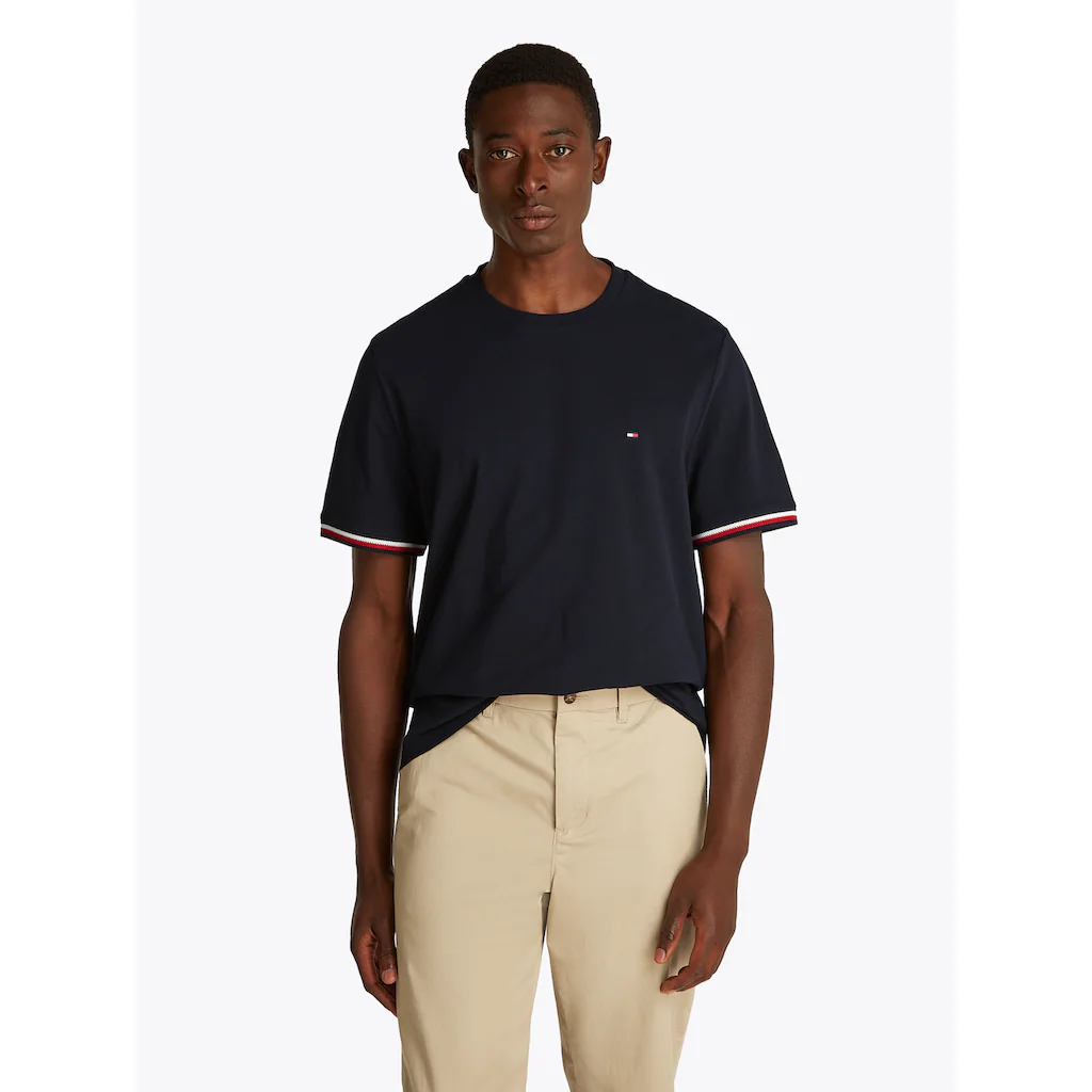 Tommy Hilfiger T-Shirt »GLOBAL STRIPE CUFF TEE«
