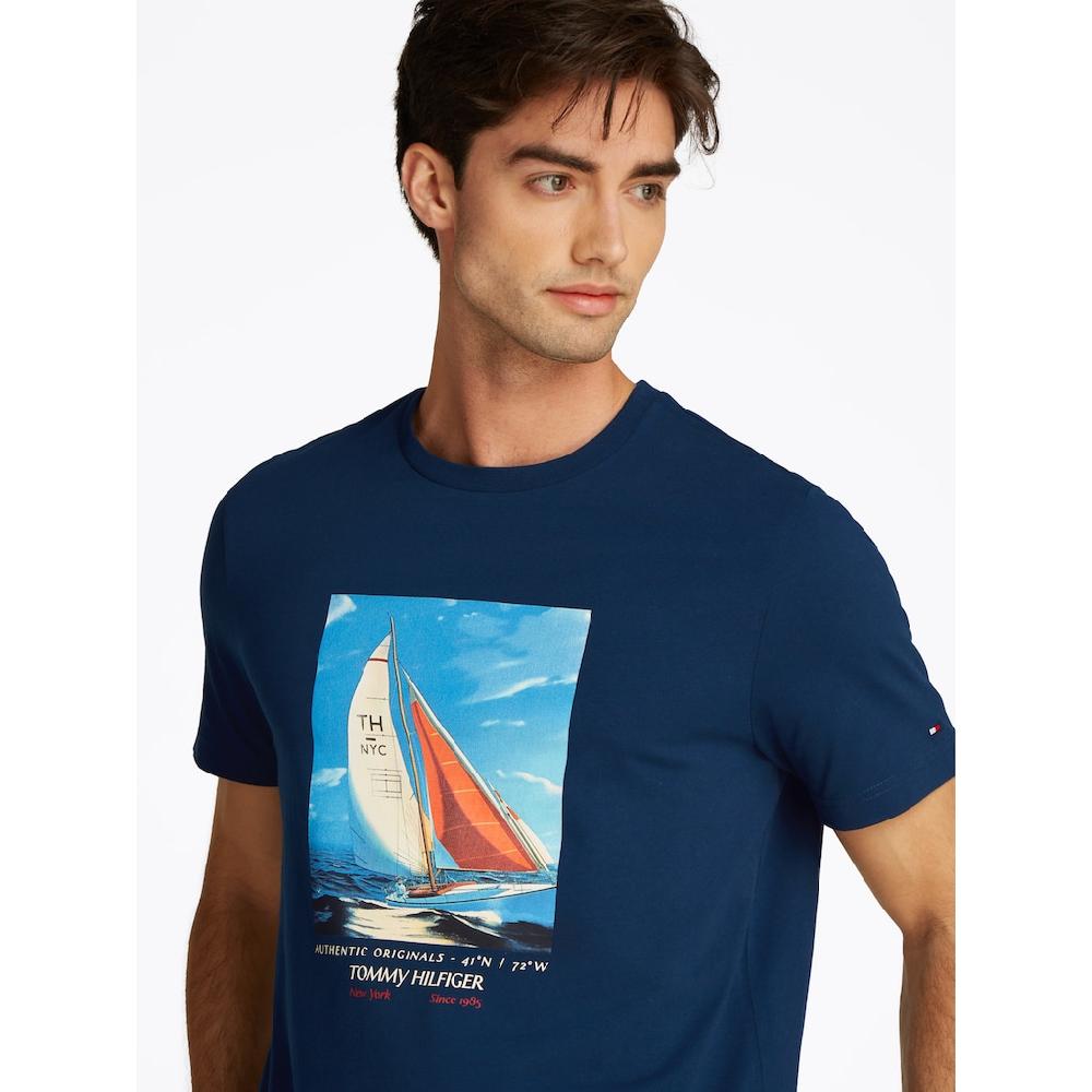 Tommy Hilfiger T-Shirt »HILFIGER COLOR PHOTO PRINT TEE« Mit Modischem Print ▷ Für