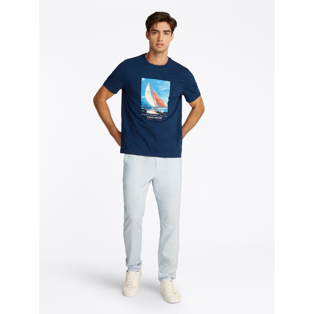 Tommy Hilfiger T-Shirt »HILFIGER COLOR PHOTO PRINT TEE« Mit Modischem Print ▷ Für