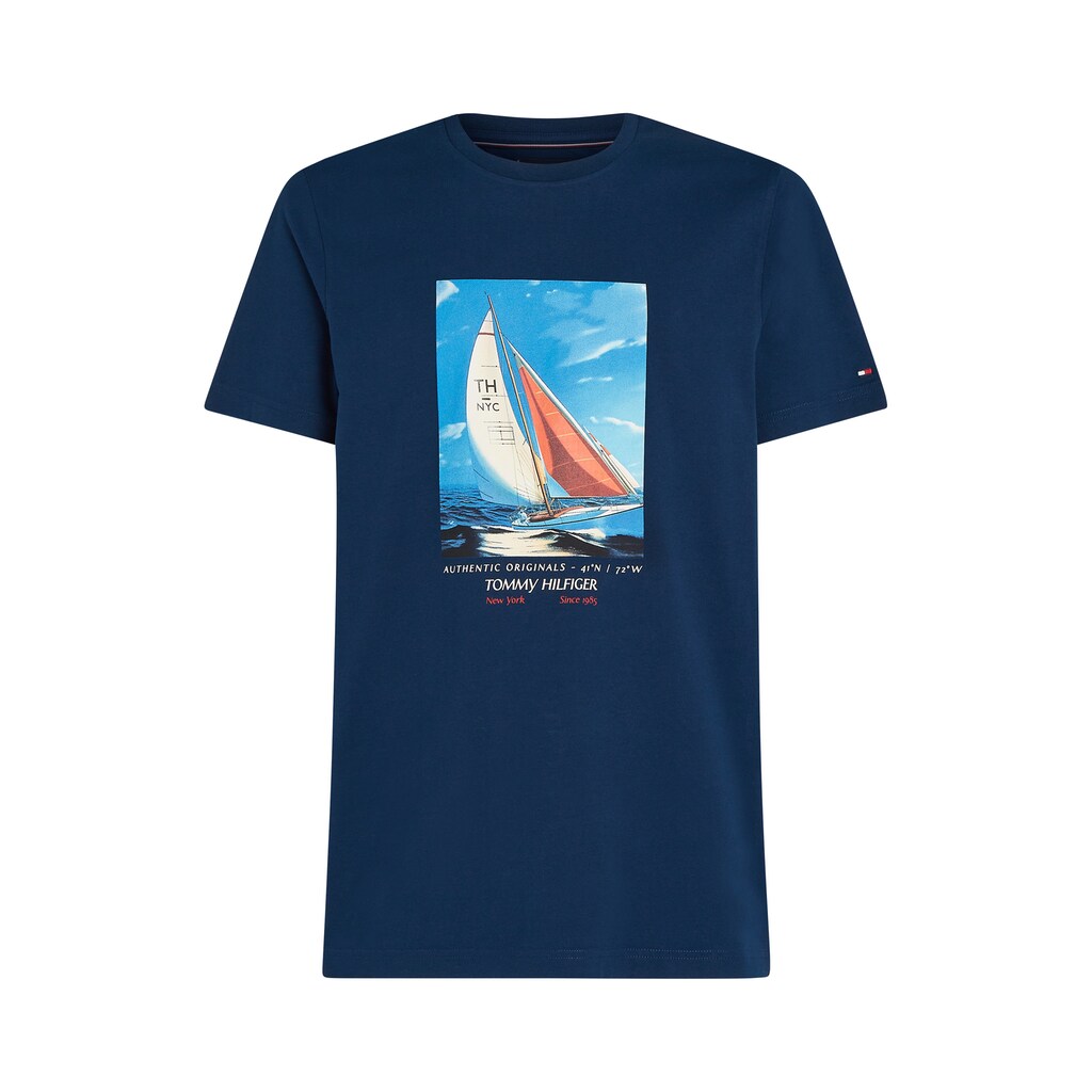 Tommy Hilfiger T-Shirt »HILFIGER COLOR PHOTO PRINT TEE« Mit Modischem Print ▷ Für