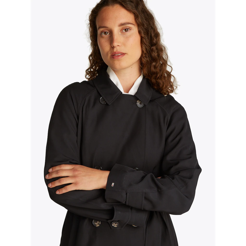 Tommy Hilfiger Trenchcoat »ESSENTIAL FLUID TRENCH« Mit Gürtel Mit Rückenpasse Mit Raglanärmel