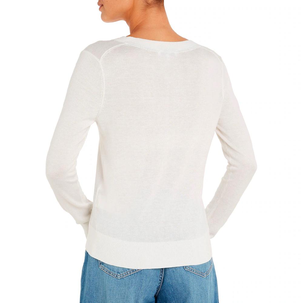 Tommy Hilfiger V-Ausschnitt-Pullover »CO JERSEY STITCH V-NK SWEATER«