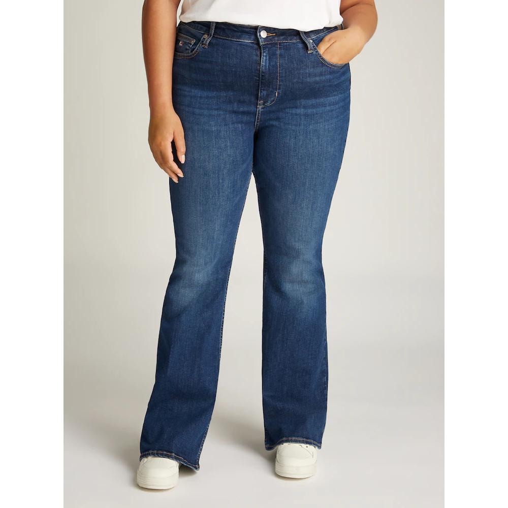 Tommy Jeans Curve Schlagjeans »CRV SYLVIA HGH FLR« in Großen Größen im 5-Pocket-Style