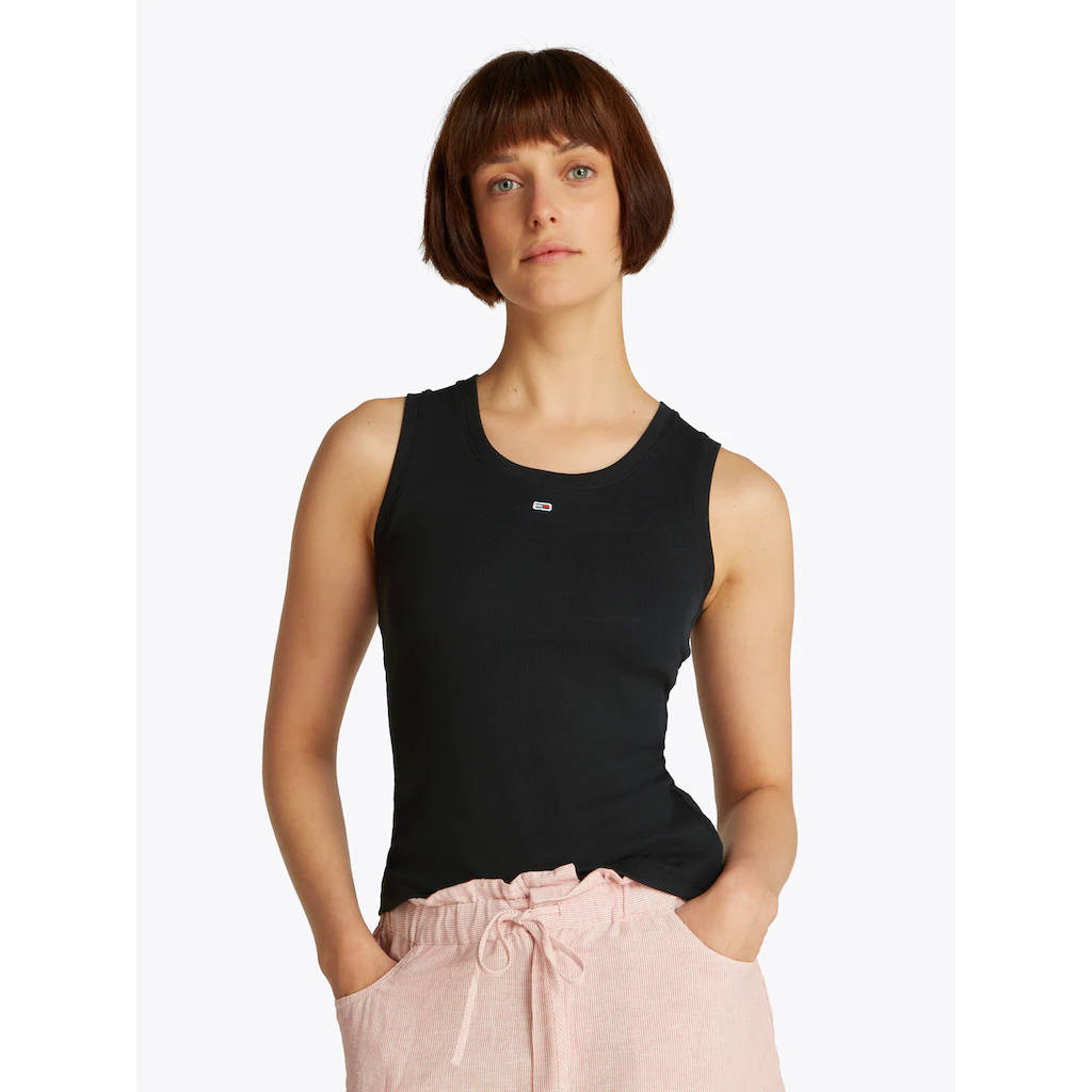 Tommy Jeans Curve Tanktop »TJW ESSENTIAL RIB TANK EXT« in Großen Größen Rippware