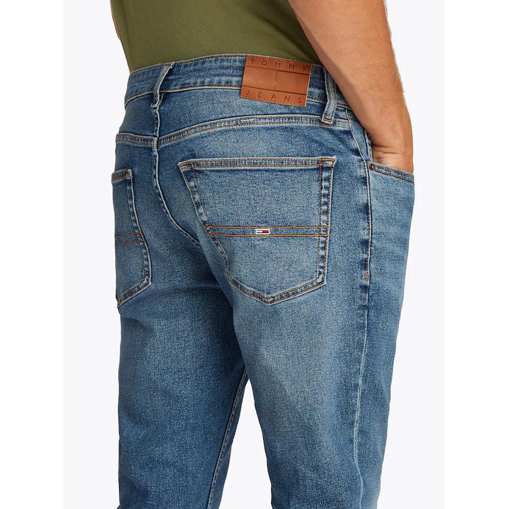 Tommy Jeans Gerade Jeans »SCANTON SLIM BI0234« Mit Markenlabel Aus Leder Hinten ▷ Für