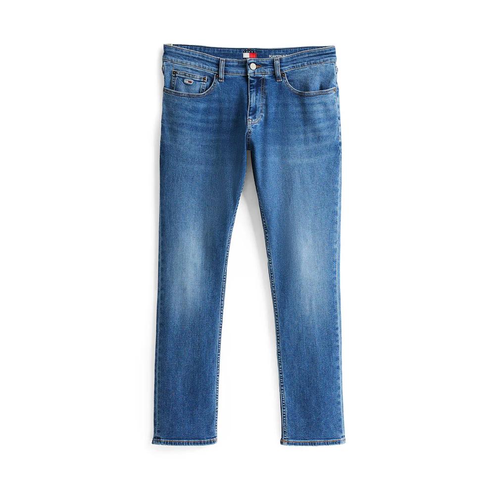 Tommy Jeans Gerade Jeans »SCANTON SLIM BI0234« Mit Markenlabel Aus Leder Hinten ▷ Für