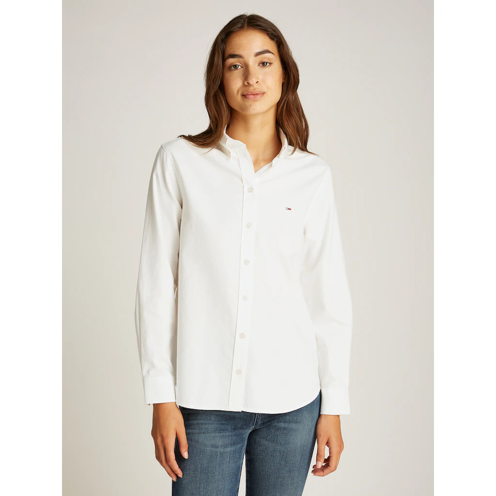 Tommy Jeans Hemdbluse »TJW REG OXFORD SHIRT« mit Logostickerei