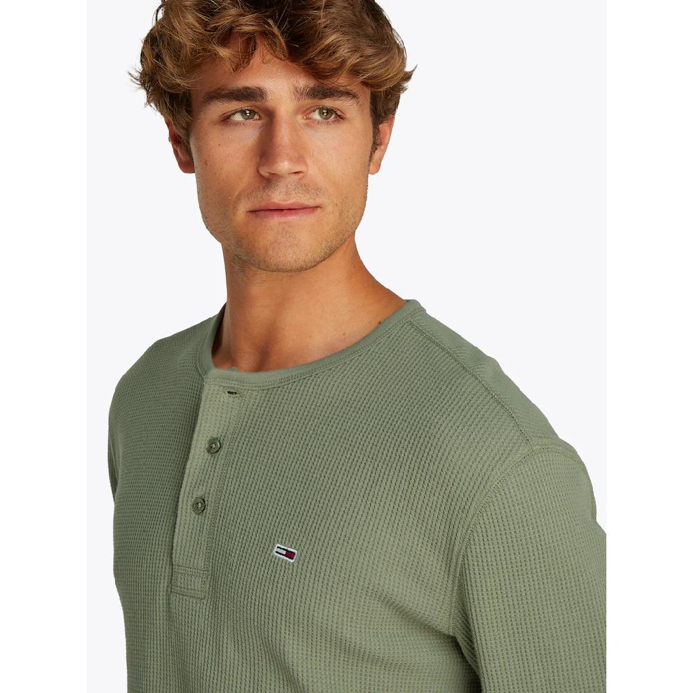 Tommy Jeans Henleyshirt »TJM REG WAFFLE HENLEY LS TEE« Mit Leichter Struktur ▷ Kaufen