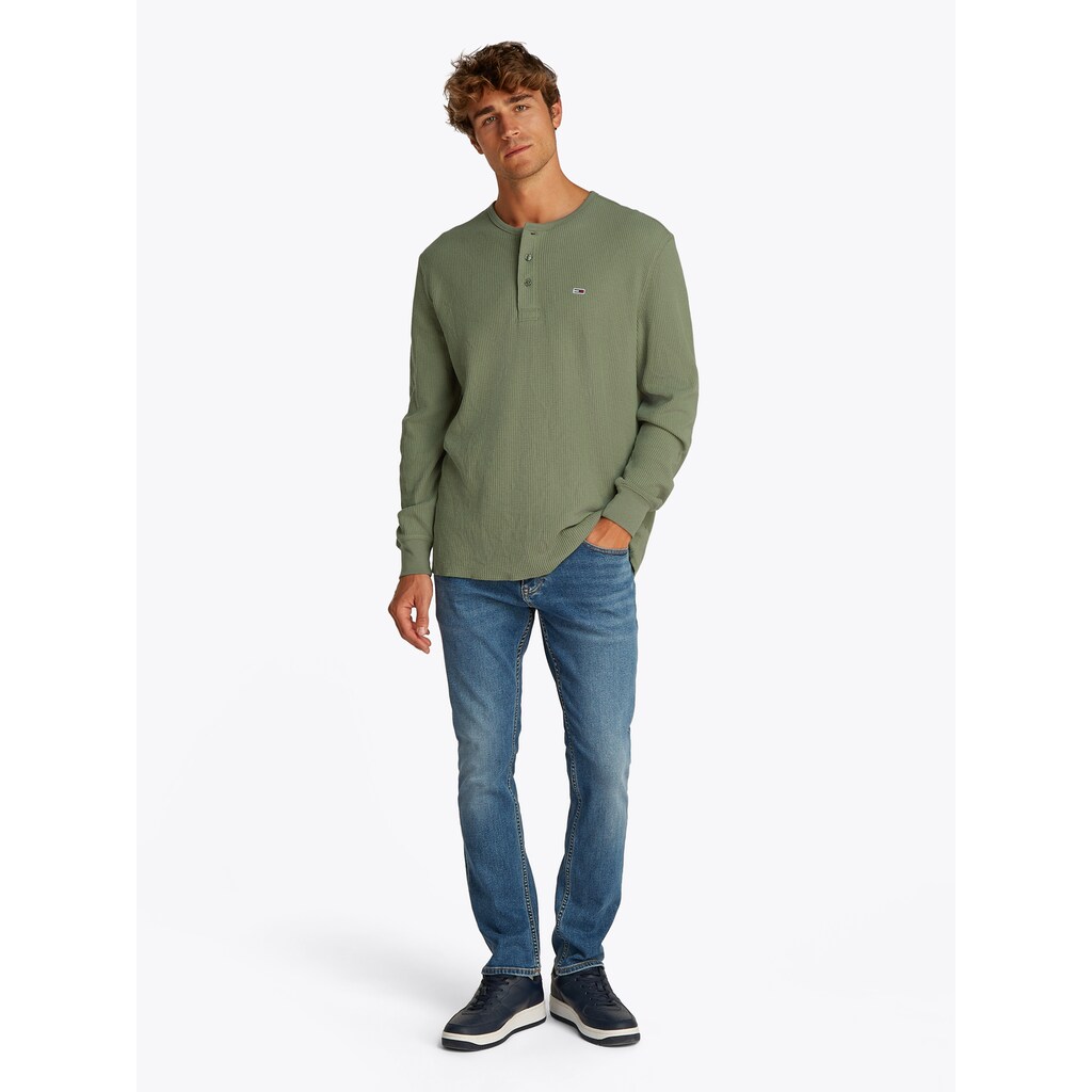 Tommy Jeans Henleyshirt »TJM REG WAFFLE HENLEY LS TEE« Mit Leichter Struktur ▷ Kaufen