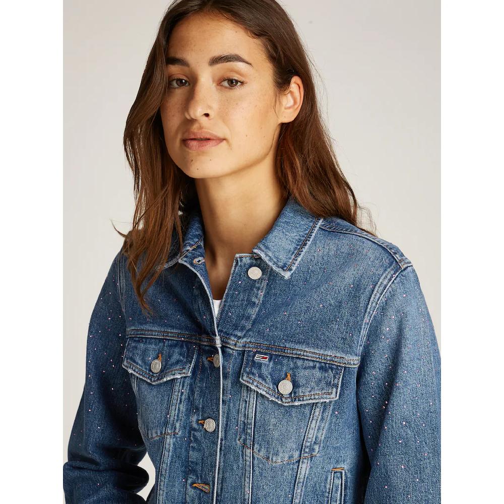 Tommy Jeans Jeansjacke »CLASSIC TRUCKER JACKET AI6136« Mit Typischen Trucker Details Mit Schmucksteinen