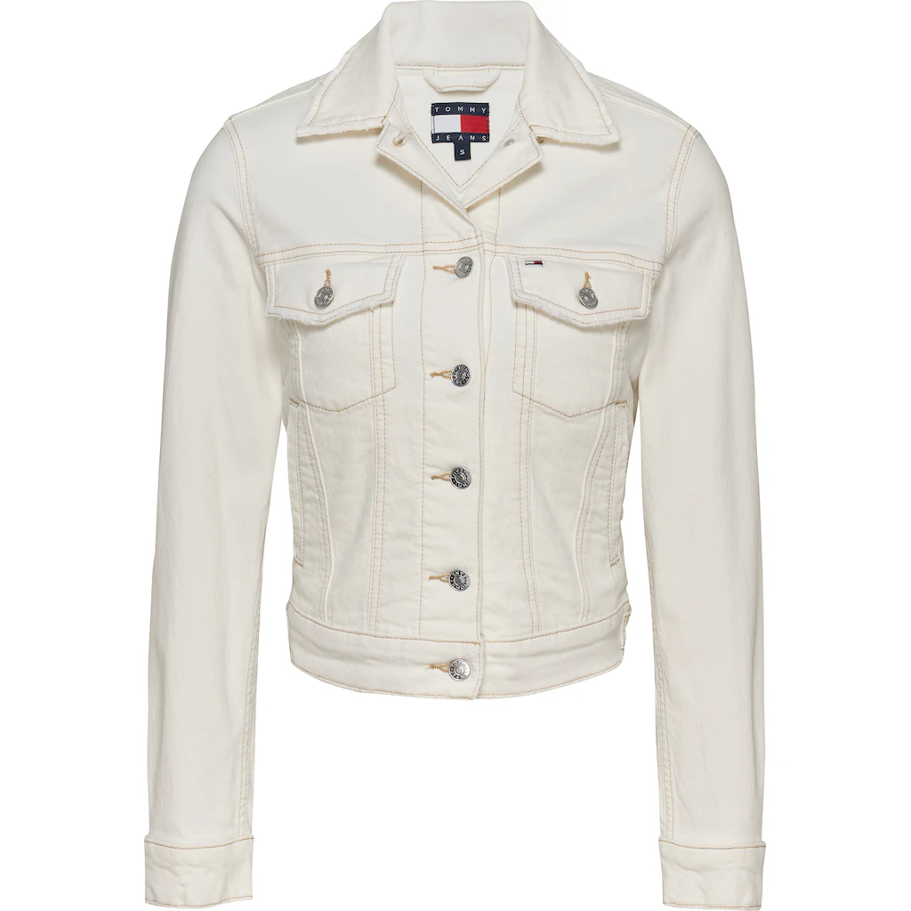 Tommy Jeans Jeansjacke »CLASSIC TRUCKER JACKET BI8194« Mit Brusttaschen Logo-Badge