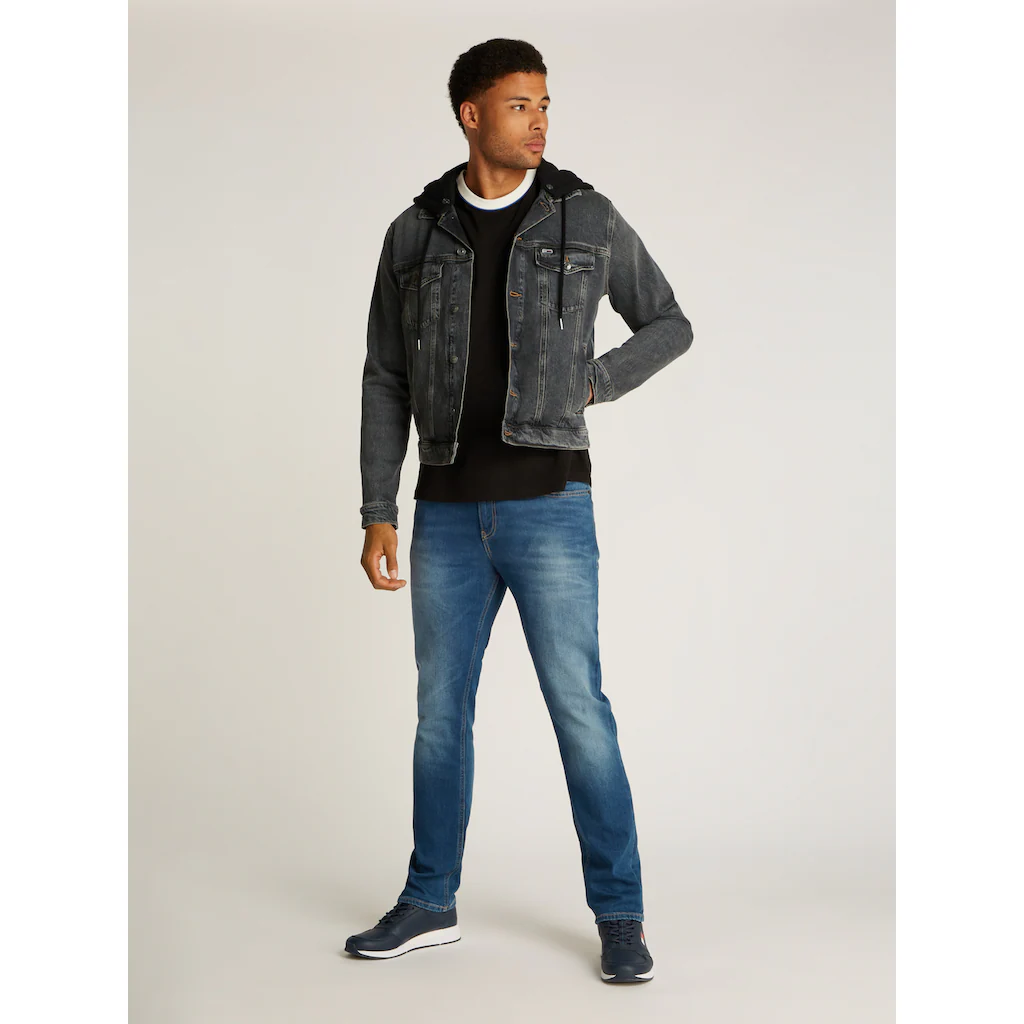 Tommy Jeans Jeansjacke »HOODED RYAN RGL TRCKR JKT AI6184« Mit Kapuze Mit Badge ▷ Kaufen