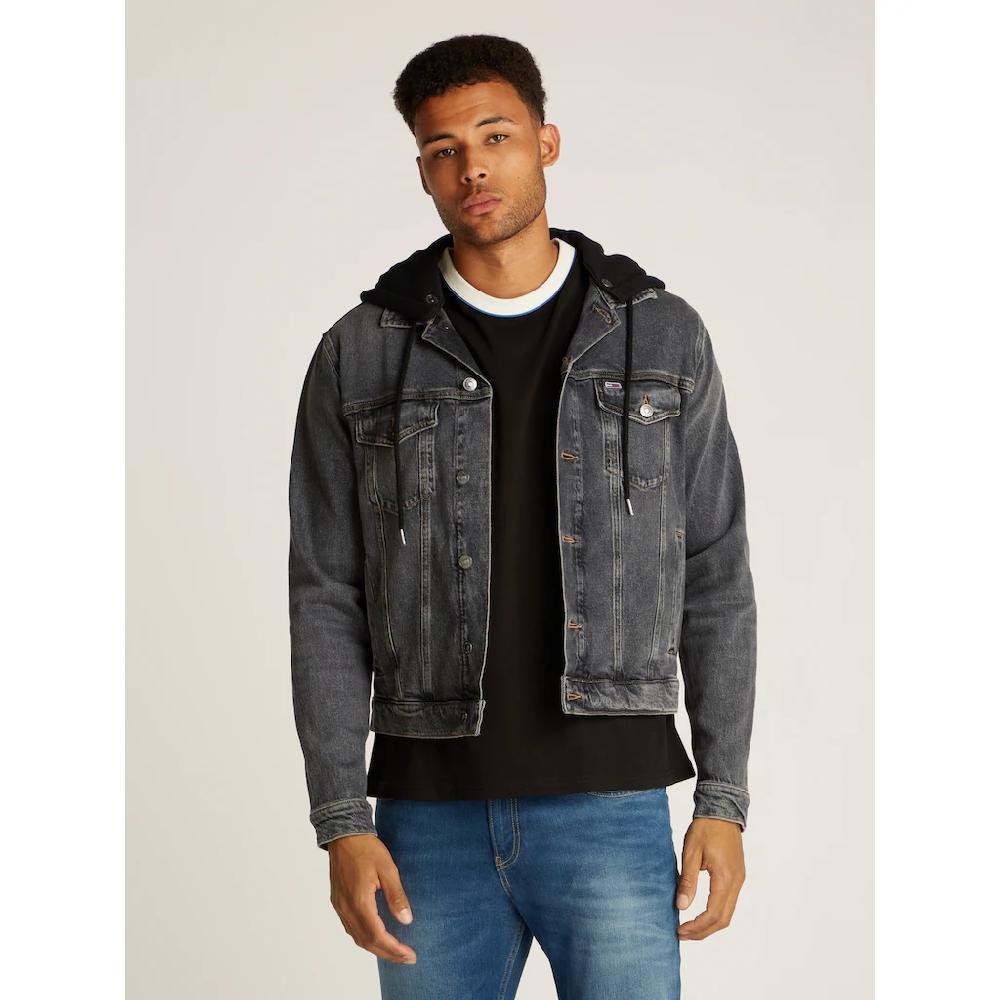Tommy Jeans Jeansjacke »HOODED RYAN RGL TRCKR JKT AI6184« mit Kapuze mit Badge ▷ kaufen