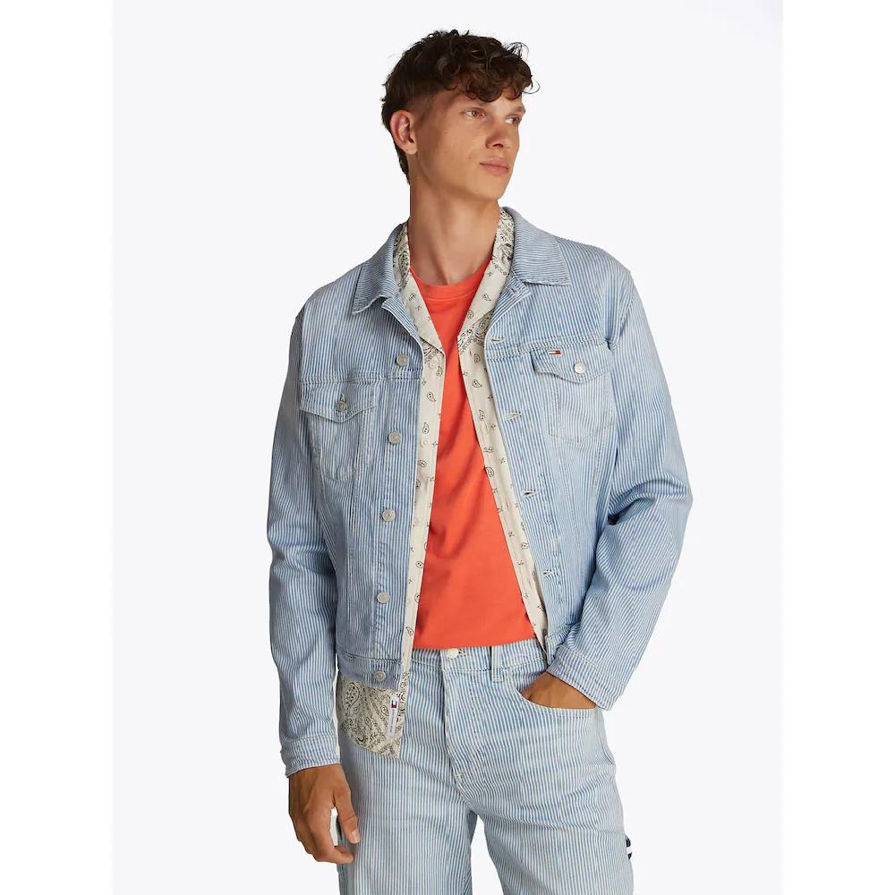 Tommy Jeans Jeansjacke »RYAN RGLR TRCKR JCKT BI6132« Fein Gestreift ▷ Kaufen