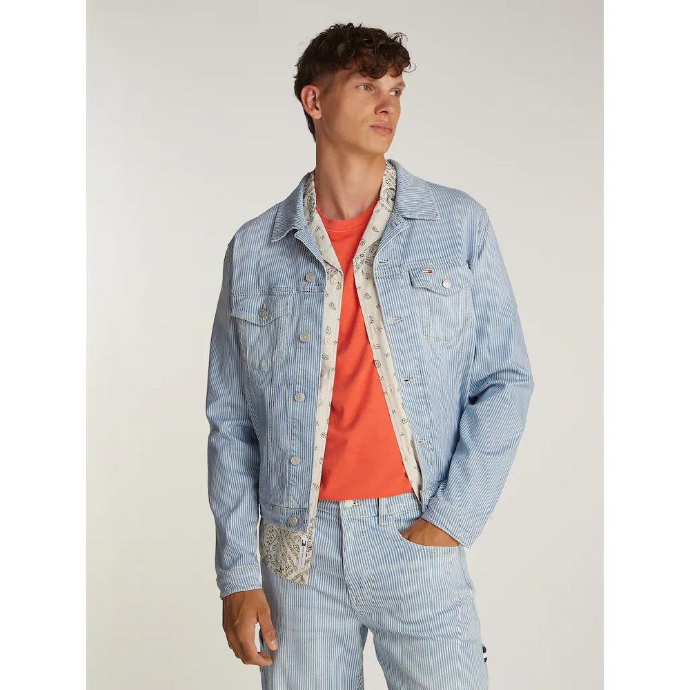 Tommy Jeans Jeansjacke »RYAN RGLR TRCKR JCKT BI6132« Fein Gestreift ▷ Kaufen