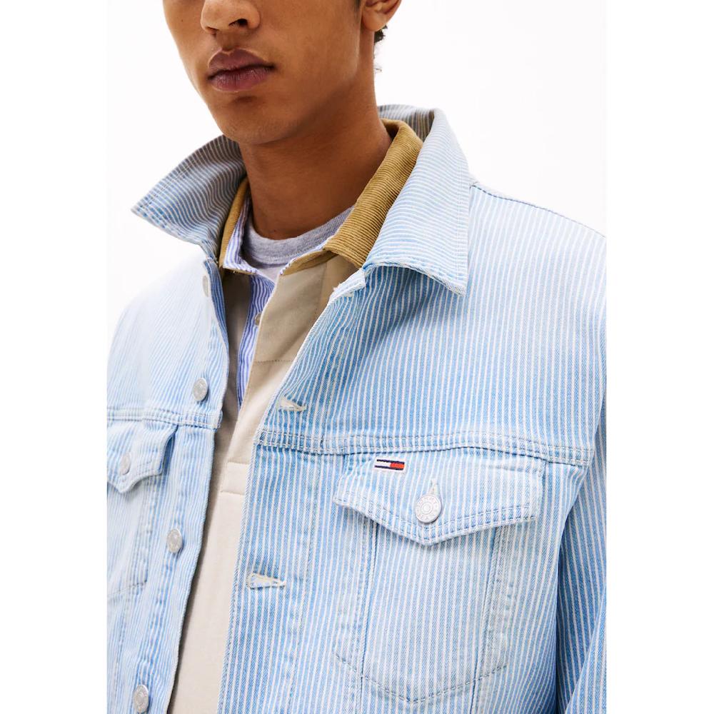 Tommy Jeans Jeansjacke »RYAN RGLR TRCKR JCKT BI6132« Fein Gestreift ▷ Kaufen