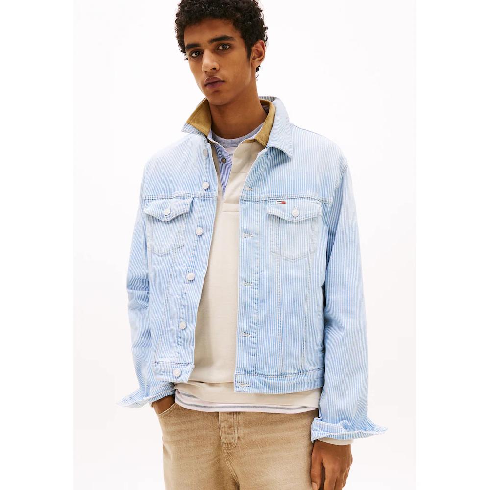 Tommy Jeans Jeansjacke »RYAN RGLR TRCKR JCKT BI6132« fein gestreift ▷ kaufen