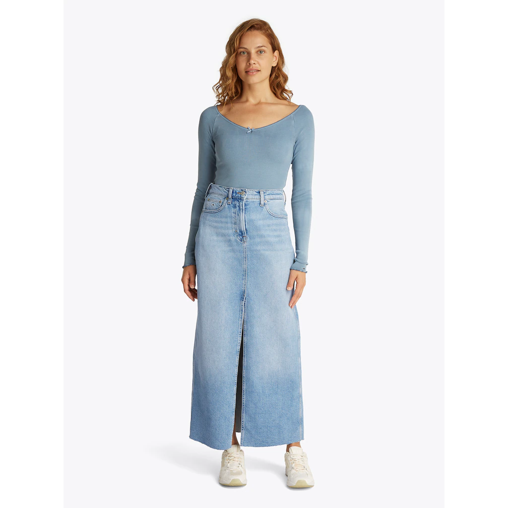 Tommy Jeans Jeansrock »CLAIRE MAXI SKIRT BI0112« In Maxi-Länge In Hellblauer Waschung