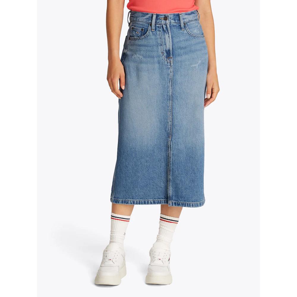 Tommy Jeans Jeansrock »CLAIRE MIDI SKIRT BI8036« in Midi-Länge in blauer Waschung