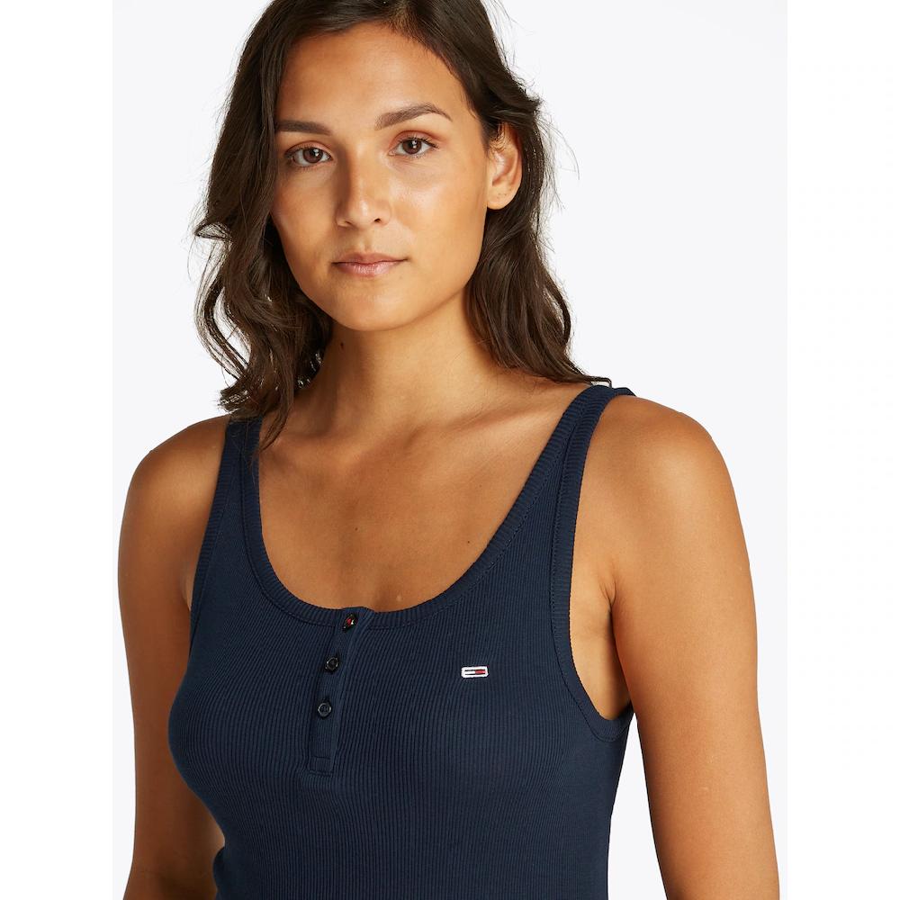 Tommy Jeans Jerseykleid »TJW BUTTON TANK DRESS« Mit Knopf