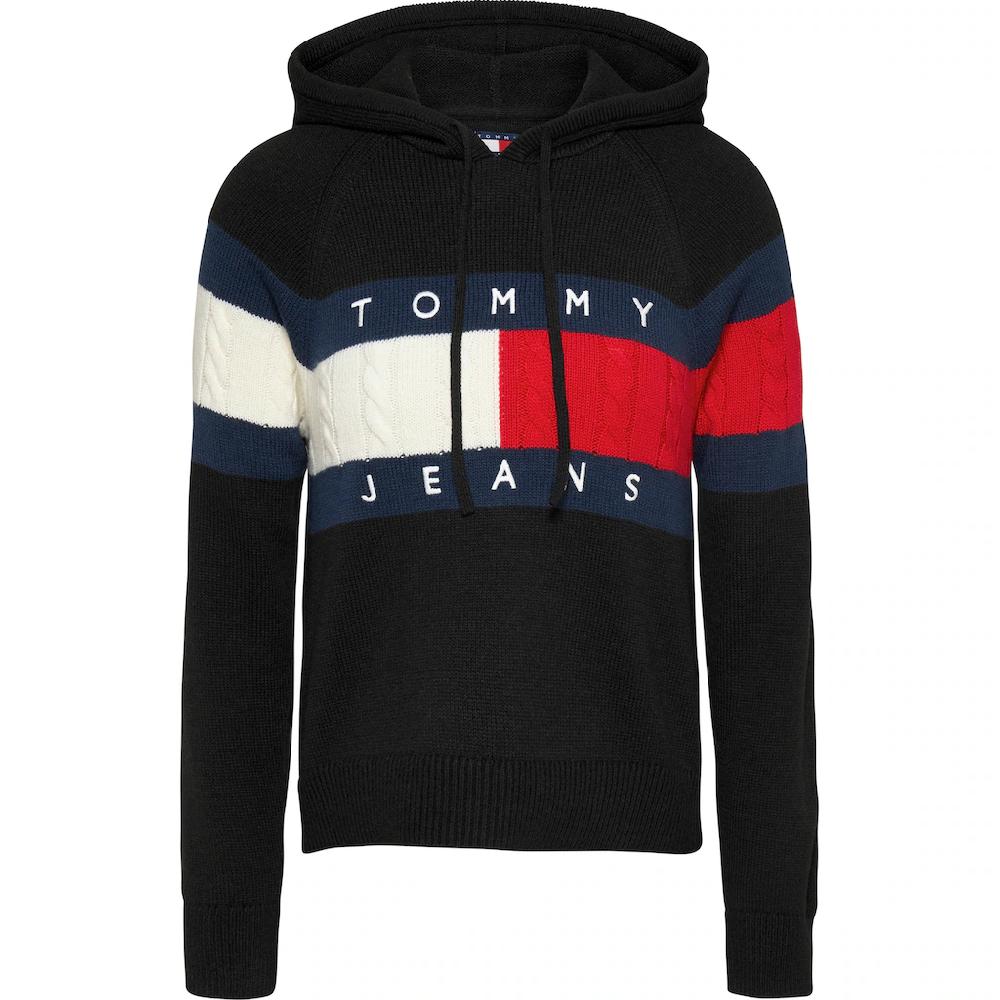 Tommy Jeans Kapuzenpullover »TJW CENTER FLAG HOOD SWEATER EXT« Mit Kapuze Großem Logo-Flag