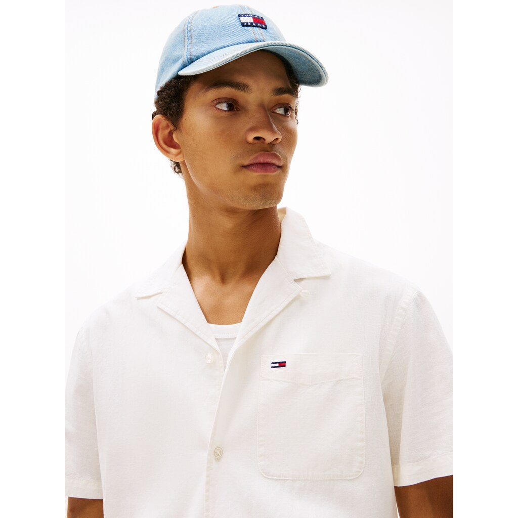Tommy Jeans Kurzarmhemd »TJM LINEN BLEND CAMP SS EXT« Mit V-Ausschnitt ▷ Für