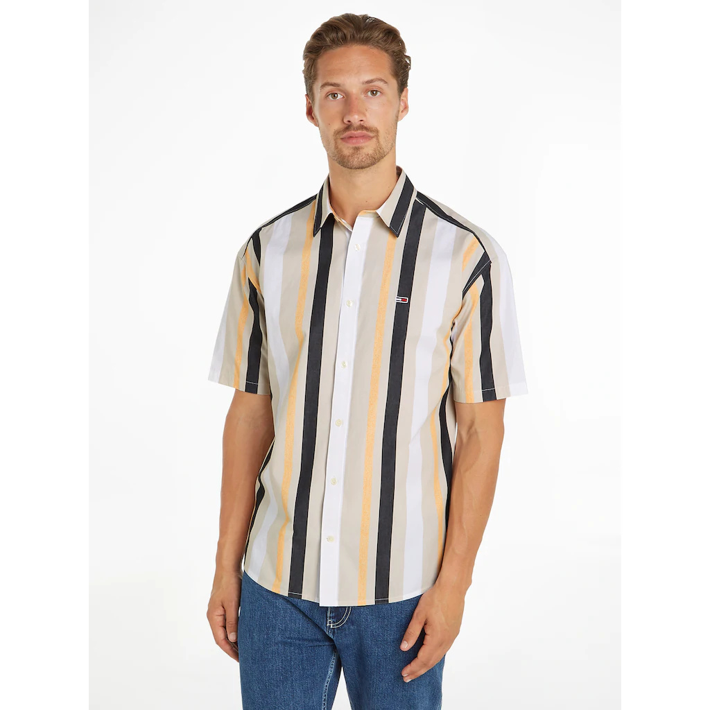 Tommy Jeans Kurzarmhemd »TJM RLX STRIPES SHIRT« mit mehrfarbigen Streifen ▷ kaufen