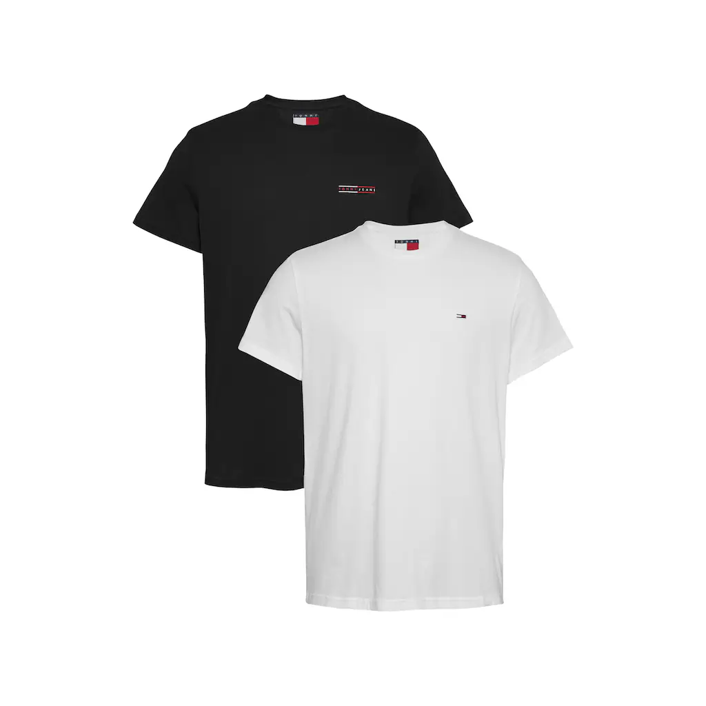 Tommy Jeans Kurzarmshirt »TJM SLIM 2PACK MIX TEE EXT« (Packung 2er-Pack) Mit Rundhalsausschnitt