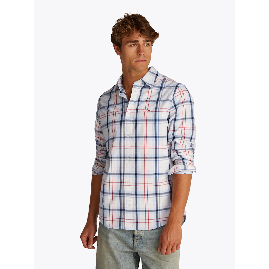 Tommy Jeans Langarmhemd »TJM REG POPLIN CHECK LS SHIRT« ▷ bestellen
