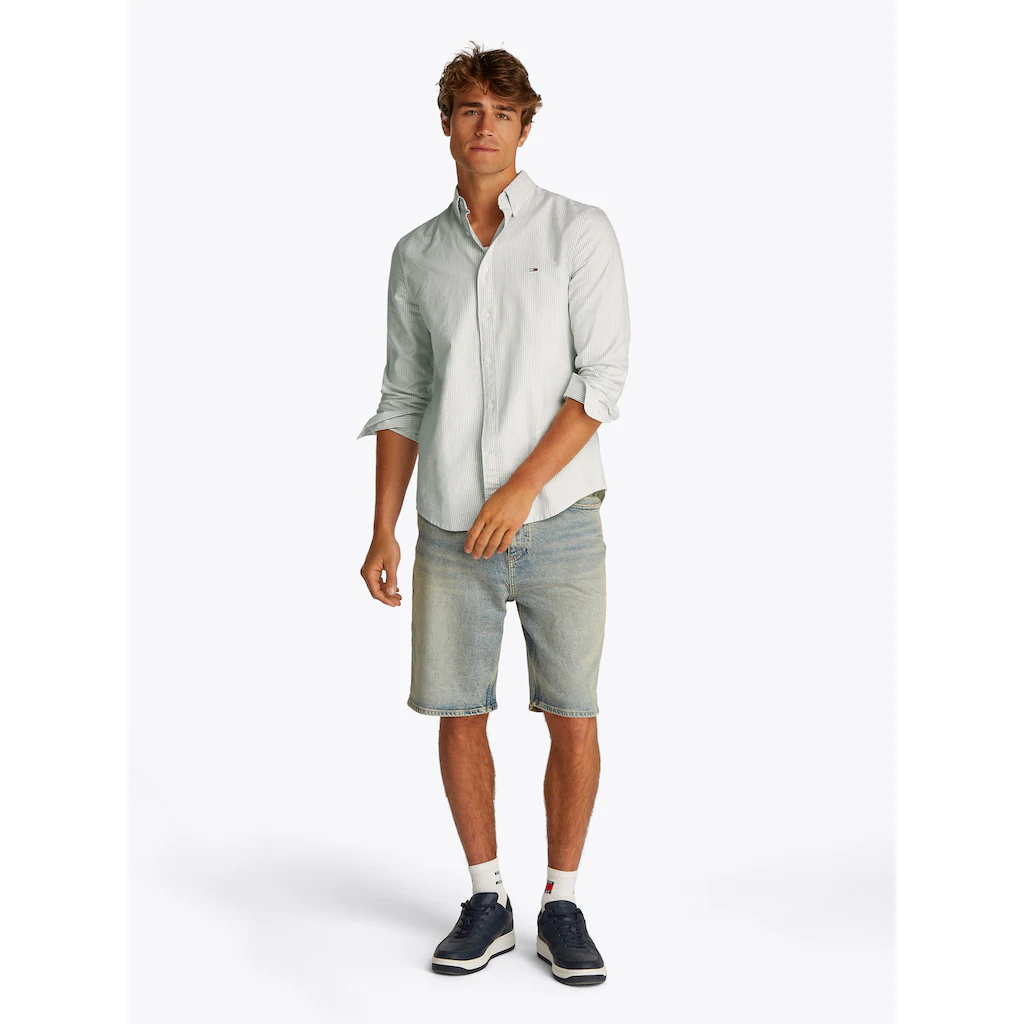 Tommy Jeans Langarmhemd »TJM SLIM STRIPE OXFORD SHIRT EXT« Mit Button-Down-Kragen ▷ Kaufen