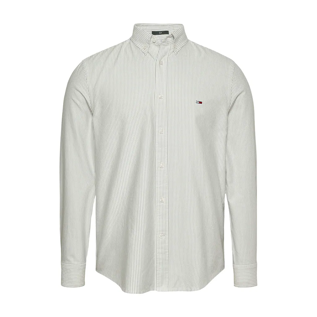 Tommy Jeans Langarmhemd »TJM SLIM STRIPE OXFORD SHIRT EXT« Mit Button-Down-Kragen ▷ Kaufen