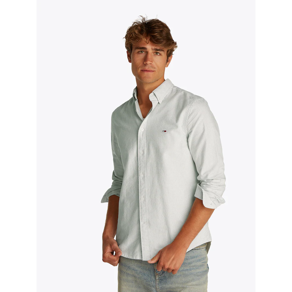 Tommy Jeans Langarmhemd »TJM SLIM STRIPE OXFORD SHIRT EXT« Mit Button-Down-Kragen ▷ kaufen