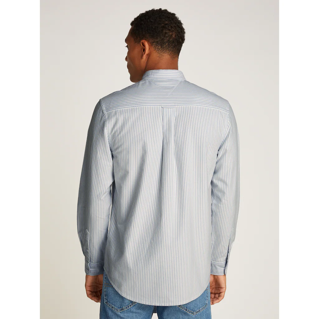 Tommy Jeans Langarmhemd »TJM STRIPE OXFORD SHIRT EXT« Mit Logostickerei ▷ Für