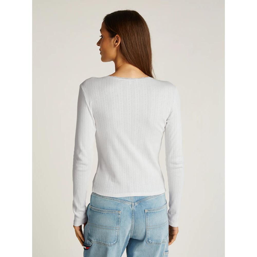 Tommy Jeans Langarmshirt Mit Lochmuster
