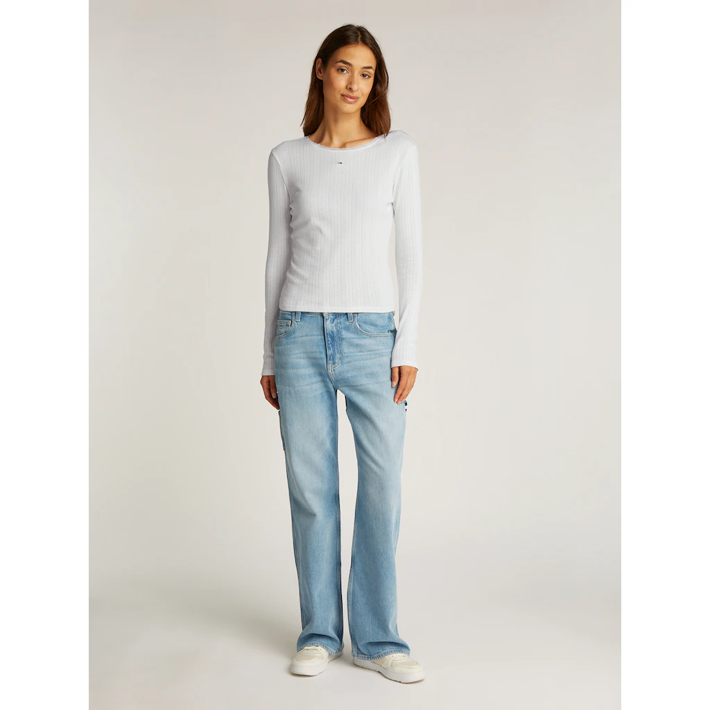 Tommy Jeans Langarmshirt Mit Lochmuster