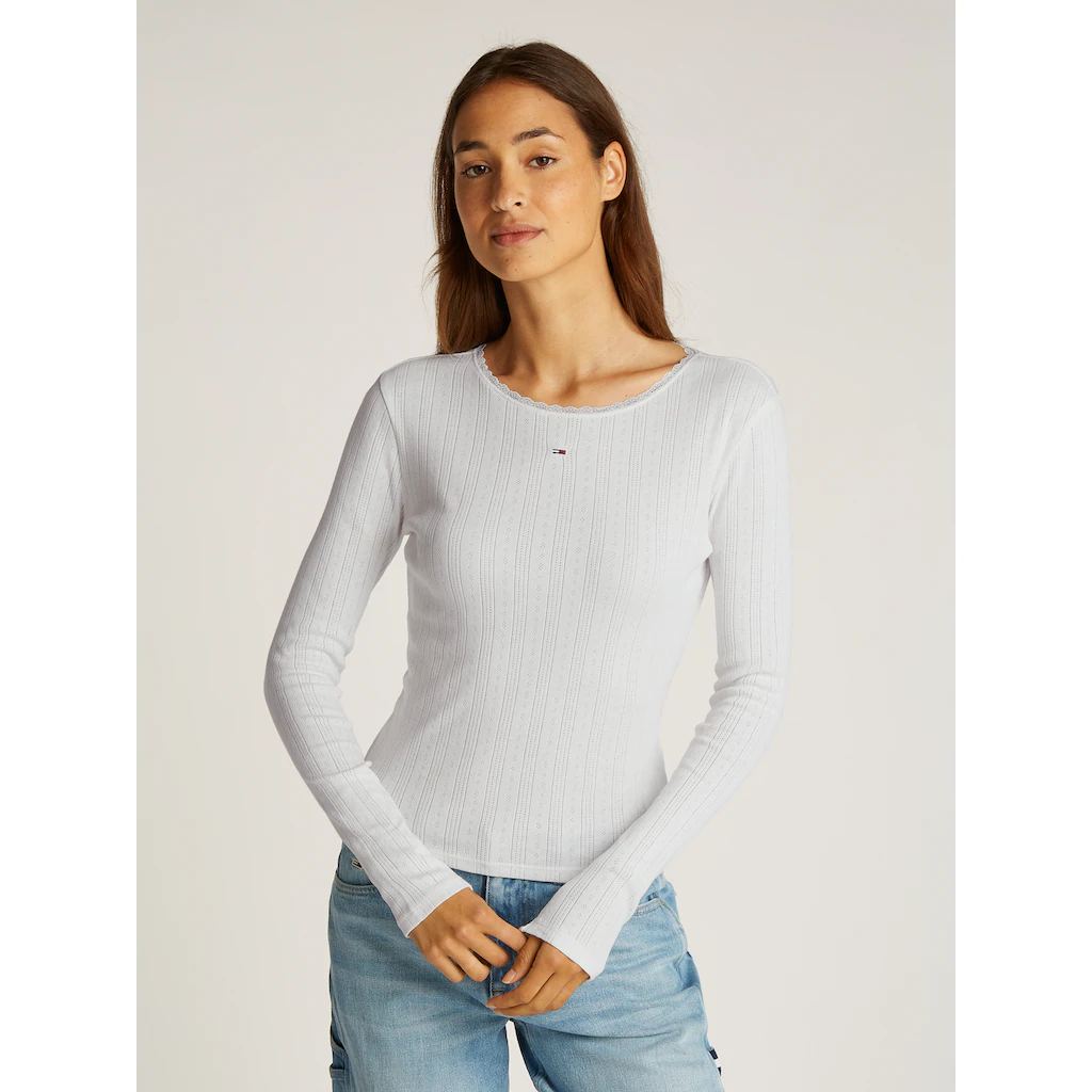 Tommy Jeans Langarmshirt mit Lochmuster
