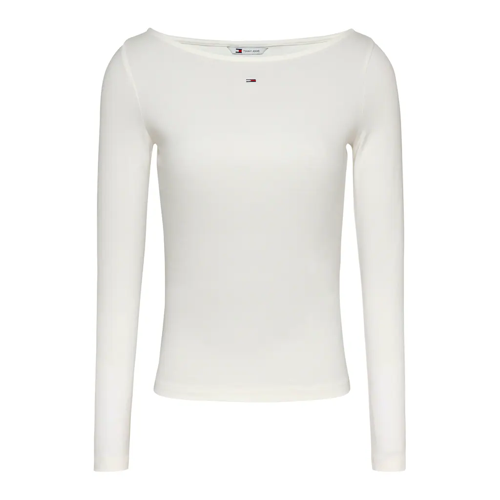 Tommy Jeans Langarmshirt »TJW BOAT NECK TOP LS« Mit Logostickerei