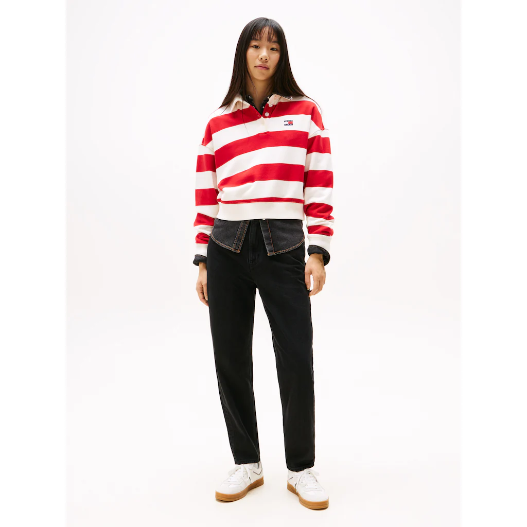 Tommy Jeans Mom-Jeans »High Waist - Mom-Jeans Tapered« Mit Logo-Badge Logostickerei
