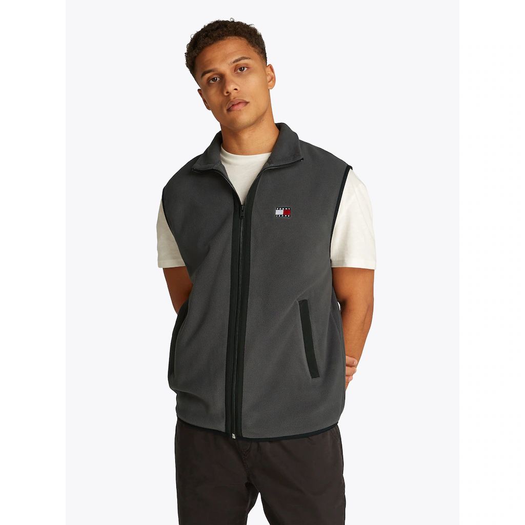 Tommy Jeans Plus Fleeceweste »TJM POLAR FLEECE VEST EXT« Große Größen mit kontrastfarbenen Details ▷ für