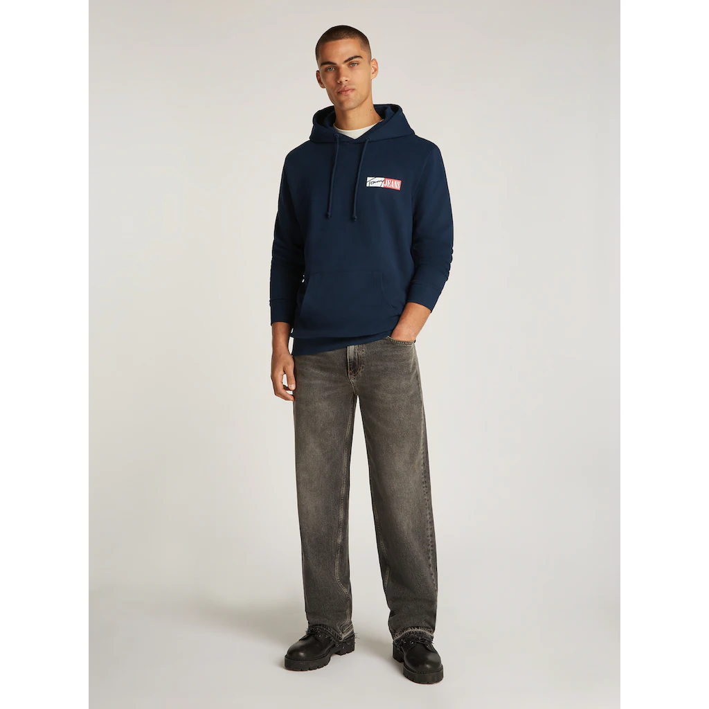 Tommy Jeans Plus Hoodie »TJM REG ENTRY GRAPHIC HOODIE EXT« In Großen Größen Logodruck Kängurutasche ▷ Für