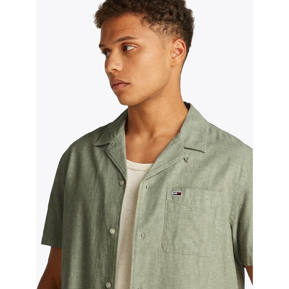 Tommy Jeans Plus Kurzarmhemd »TJM LINEN BLEND CAMP SS EXT« Mit V-Ausschnitt ▷ Für