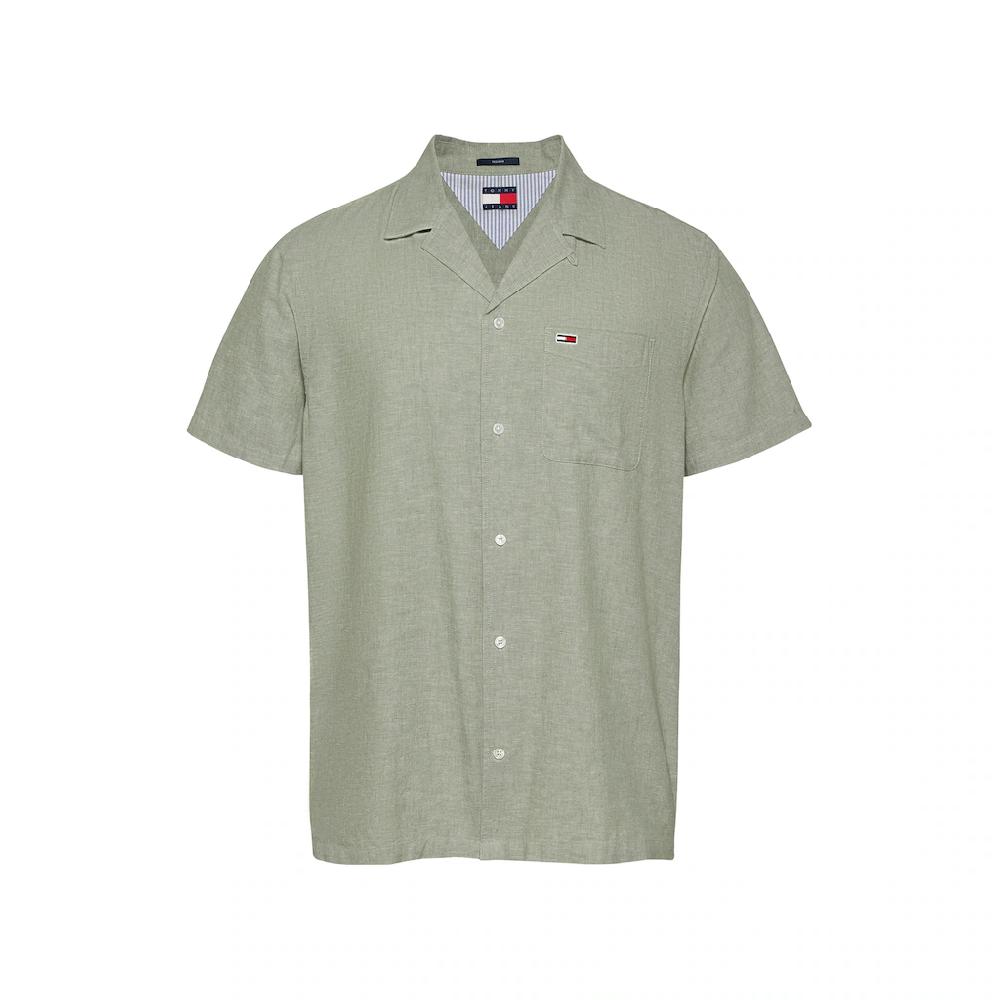 Tommy Jeans Plus Kurzarmhemd »TJM LINEN BLEND CAMP SS EXT« Mit V-Ausschnitt ▷ Für