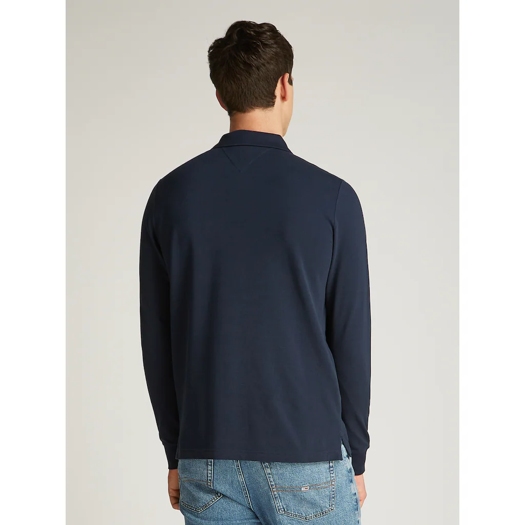 Tommy Jeans Plus Langarm-Poloshirt »TJM SLIM PLACKET POLO LS EXT« In Großen Größen Logostickerei ▷ Für
