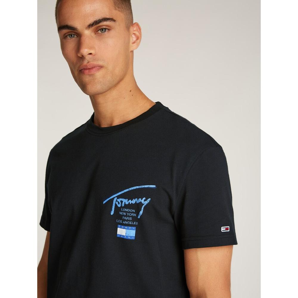 Tommy Jeans Plus Rundhalsshirt »TJM REG TOMMY SIGN CITY TEE EXT« In Großen Größen Logstickerei Am Ärmel Logodruck