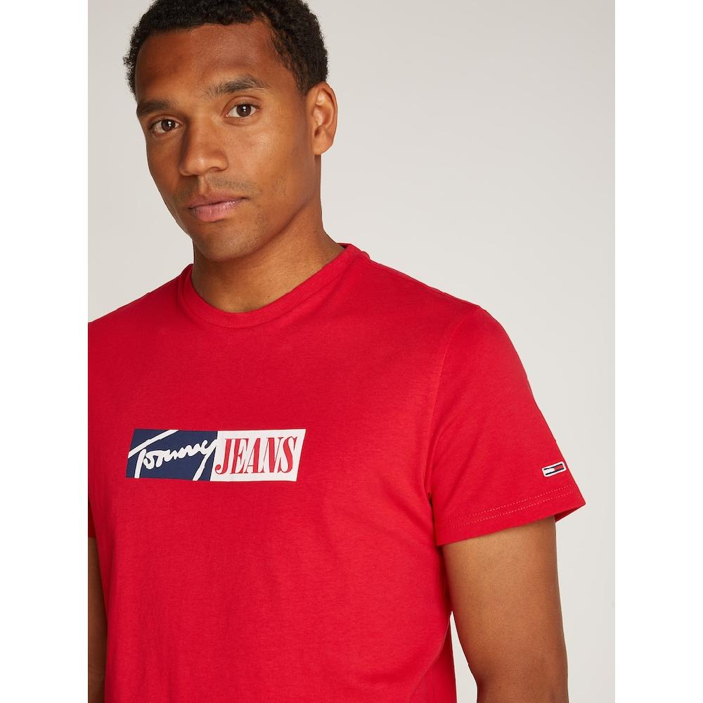 Tommy Jeans Plus Rundhalsshirt »TJM SLIM ENTRY GRAPHIC TEE EXT« In Großen Größen Mit Logostickerei Am Ärmel ▷ Für