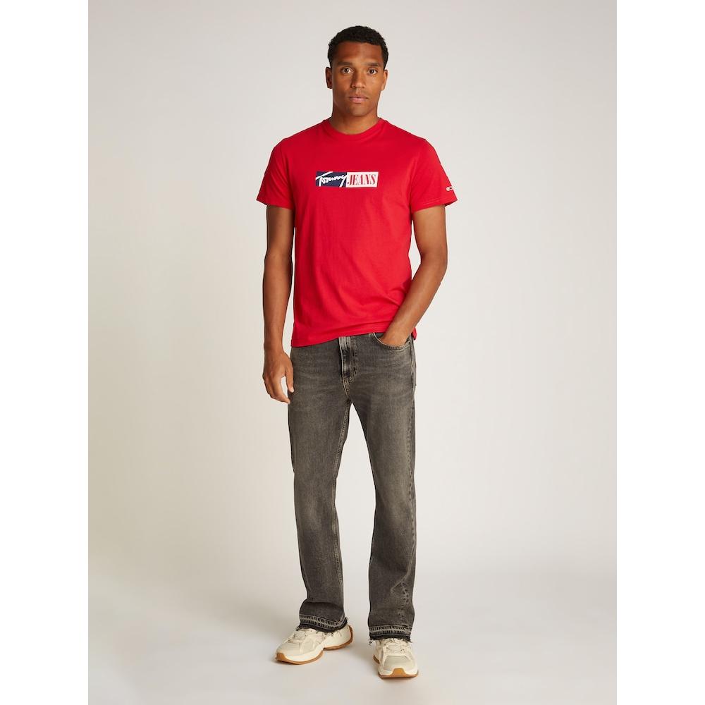 Tommy Jeans Plus Rundhalsshirt »TJM SLIM ENTRY GRAPHIC TEE EXT« In Großen Größen Mit Logostickerei Am Ärmel ▷ Für