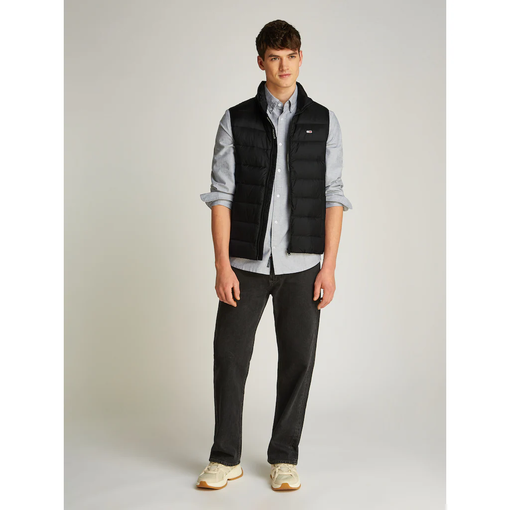 Tommy Jeans Plus Steppweste »TJM LT DOWN VEST EXT« In Großen Größen Logostickerei Eingriffstaschen ▷ Kaufen